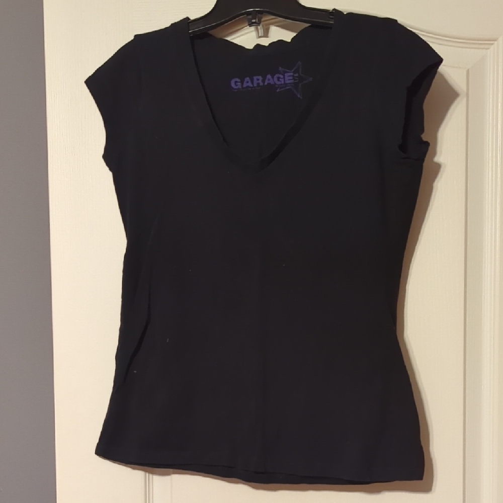 Garage Classic Black Short Sleeve Top